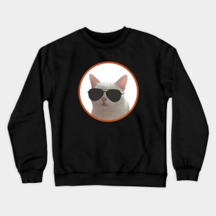 Kitten wearing aviator sunglasses Crewneck Sweatshirt